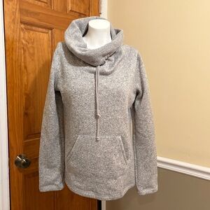 Eddie Bauer Soft Gray Fleece Pullover Sz M